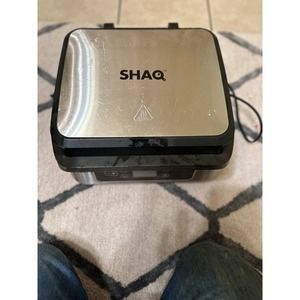 SHAQ GMC01 Silver Stainless Steel Electric Indoor Searing Smokeless Griddle Pans